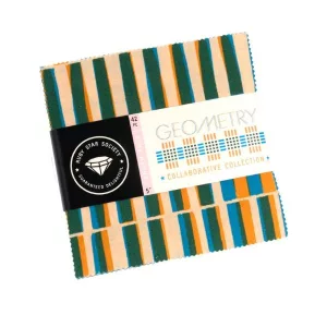 Charm pack Geometry de Ruby star society