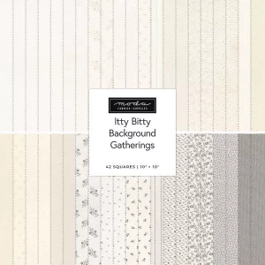 Charm pack itty bitty background gathering