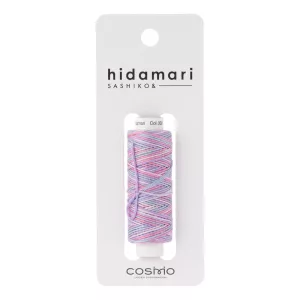 fil à Sashiko dégradé parme rose bleu