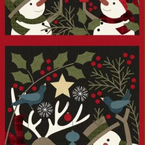 Panneau flanelle motif bonhomme de neige