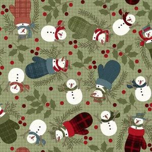 Tissu flanelle collection holly jolly