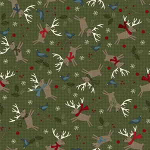Tissu flanelle collection holly jolly