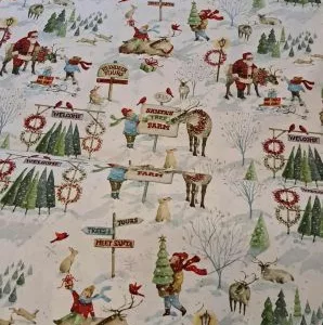 tissu Santa's Tree Farm de Lisa Audit