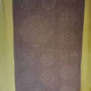 Panneau sashiko parme motifs Mandala